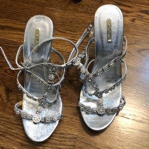 Celeste silver heels size 8 BRAND NEW